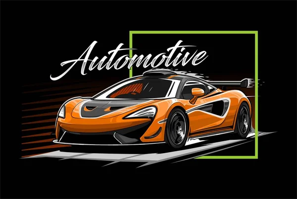 Carro Esporte Ilustrações Vetor São Perfeitos Para Serigrafia Adesivos — Vetor de Stock