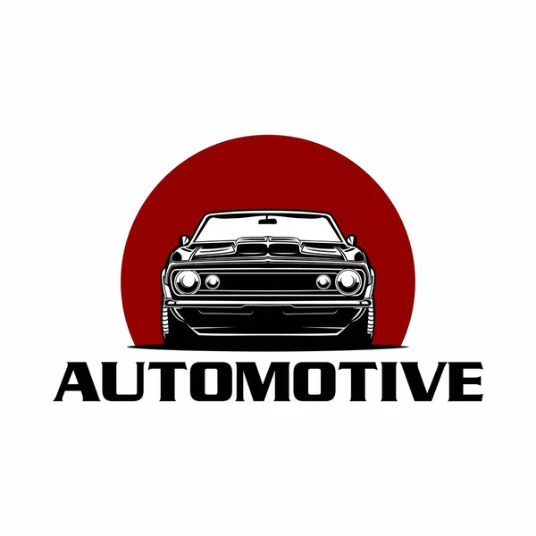 Auto Klassische Frontansicht Logo Vorlage — Stockvektor