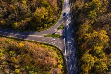 Ormanda kavşağı olan bir yol ağaçları temizleyerek çevremizi tehdit ediyor.