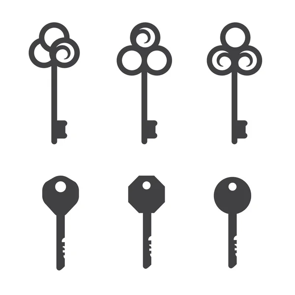 Schlüsselvektorsymbole. Folge 10 Vektor-Abbildung — Stockvektor