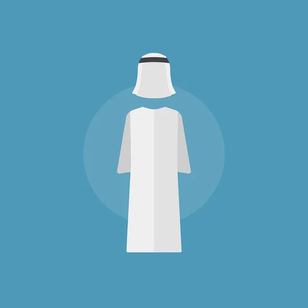 Des vêtements arabes. Vêtements arabes sur style plat. Vêtements vectoriels homme arabe sur fond. Concept de vêtements arabes. signe de vêtements arabes — Image vectorielle