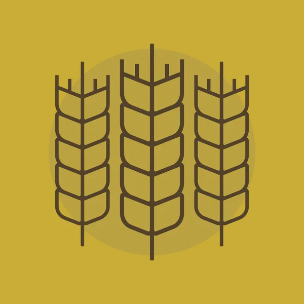 Weizenvektorzeichen. Weizen-Logo. Weizen simbol auf einem flachen Stil. Bio-Logo. Landwirtschaftskonzept — Stockvektor