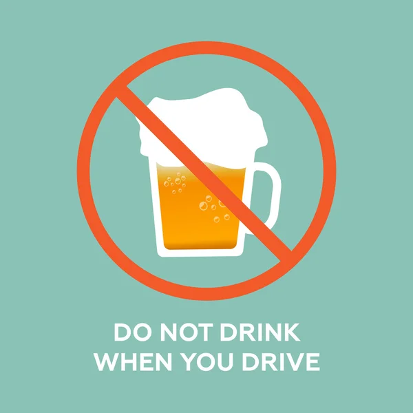 Не пийте під час водіння — стоковий вектор