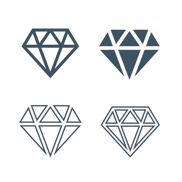 Set de iconos de diamante — Vector de stock