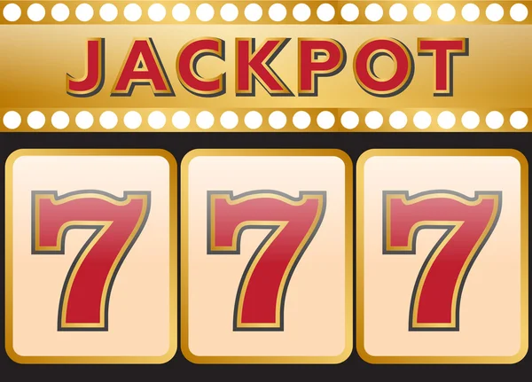 Lucky seven jackpot — Stock Vector