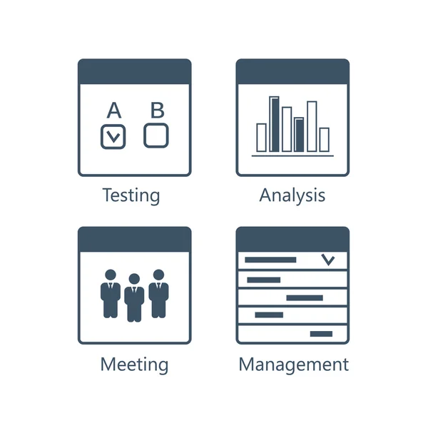 Ensemble d'icônes de facilité d'emploi SEO — Image vectorielle