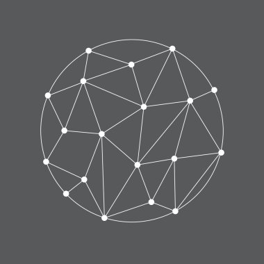 Tel çerçeve 3B Kafes poligonal vektör Küre