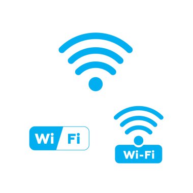 Beyaz arkaplanda wifi simgesi