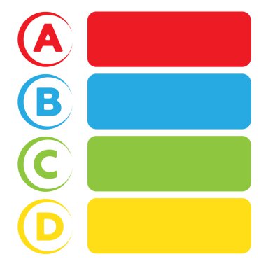 Vektör arka plan ile dört seçenek Abcd
