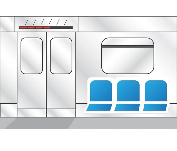 地铁列车内部 — 图库矢量图片