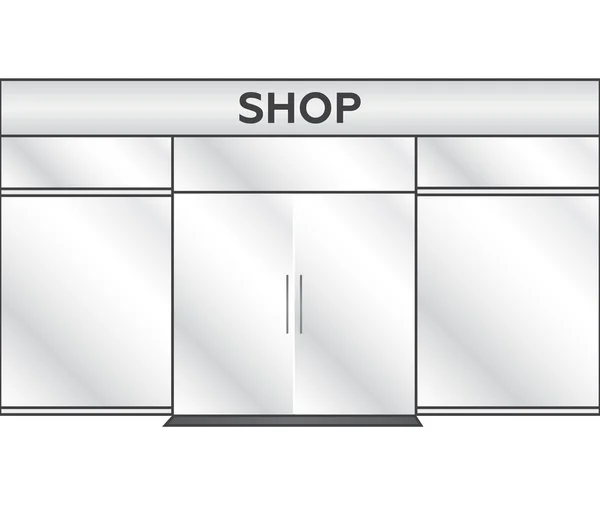 Light glas butik fasader — Stock vektor