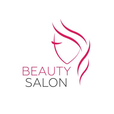 Güzel kadın vektör logo şablonu Kuaför Salonu, Güzellik Salonu, kozmetik