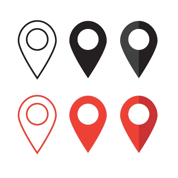 Map pin flat design style modern icon, pointer minimal vector symbol — Stock Vector