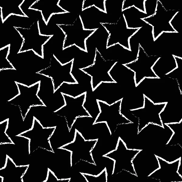 Векторна ілюстрація безшовного каракуля з зірками . — стоковий вектор