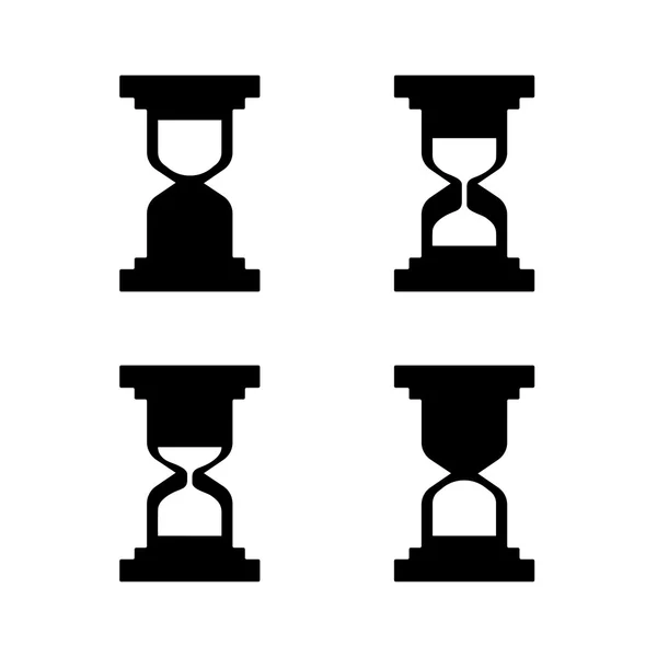 Conjunto de iconos de reloj de arena - Ilustración vectorial eps10 — Vector de stock