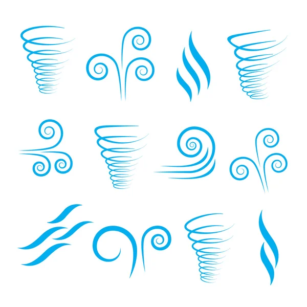 Illustration vector of wind icon collection — Stock Vector