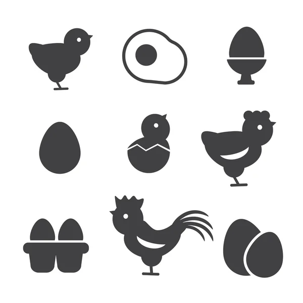 Telur vektor ikon. Telur makanan, sarapan telur, hewan ayam telur - Stok Vektor