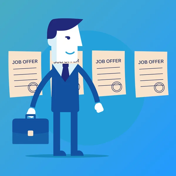 Manager job offers chooses — Stock Vector