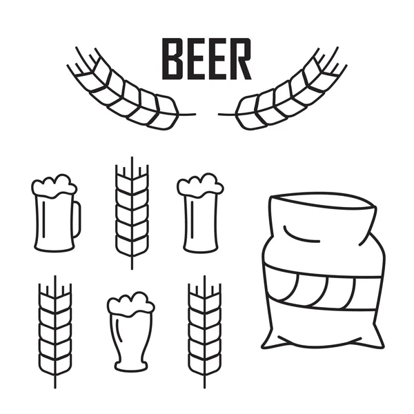 Elementos vetoriais para rótulos e emblemas de festivais de cerveja vintage —  Vetores de Stock