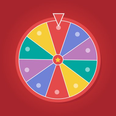 Lucky wheel vector template. Color lucky wheel clipart