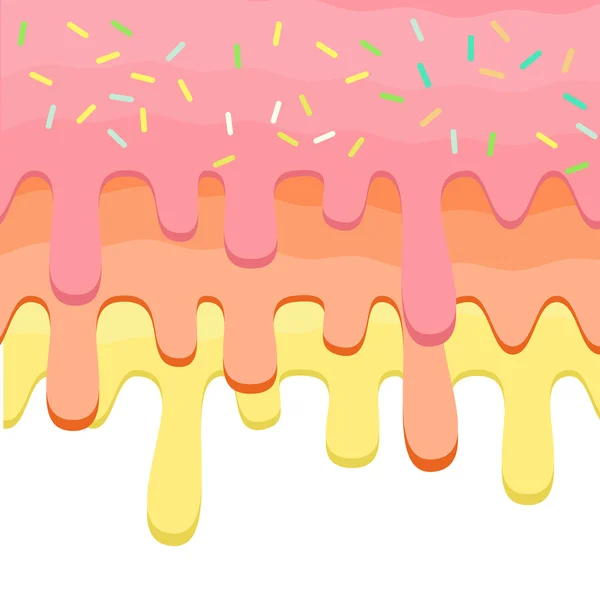 Abstrakt vektor bakgrund med donut droppande glasyr — Stock vektor