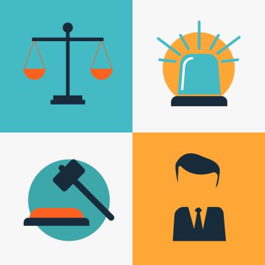 Yasal Hizmetleri, hukuk ve sipariş, adalet vektör düz kavramı ayarla