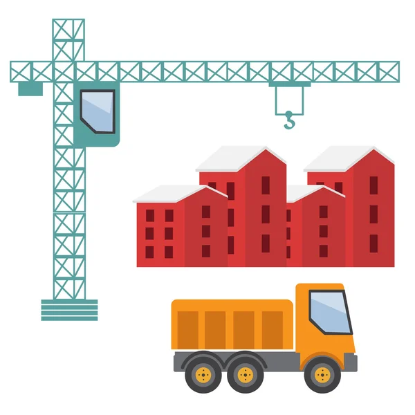 In costruzione. Imprese edili. industria — Vettoriale Stock