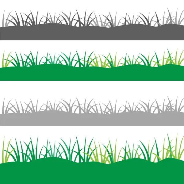 완벽 한 녹색 잔디의 필드 — 스톡 벡터