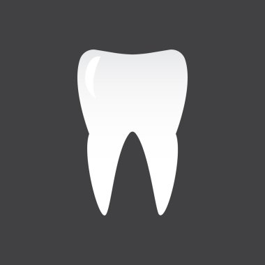 Siyah arkaplanda diş, şablon tasarım ögesi