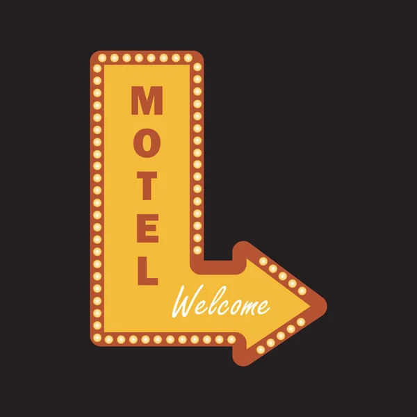 Motel banner vintage vetor ilustração — Vetor de Stock