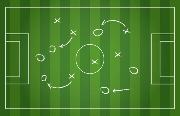 Fotbal strategie značky — Stockový vektor