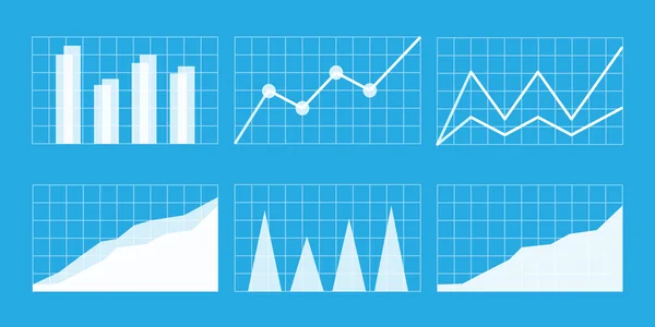 Business charts and graphs infographic elements — Stock Vector