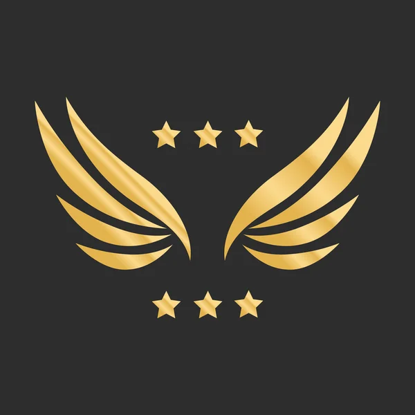 Gold wings beautiful design with modern concept Vector Image