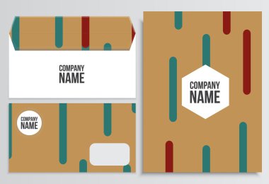 Zarf boş kapak ile. Kurumsal kimlik şablonu. İş