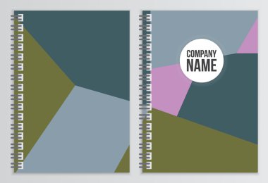 Defter kapağı. Kurumsal kimlik şablonu. İş kırtasiye