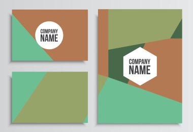 Boş kapak ile kartvizit. Kurumsal kimlik şablonu. Bu