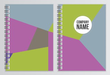 Defter kapağı. Kurumsal kimlik şablonu. İş kırtasiye