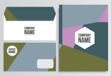 Zarf boş kapak ile. Kurumsal kimlik şablonu. İş