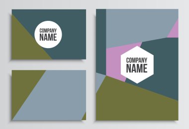 Boş kapak ile kartvizit. Kurumsal kimlik şablonu. Bu