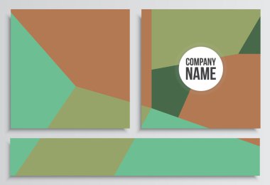 Afişlerin Web Banner ile. Kurumsal kimlik şablonu. İş 