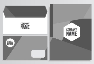 Zarf boş kapak ile. Kurumsal kimlik şablonu. İş