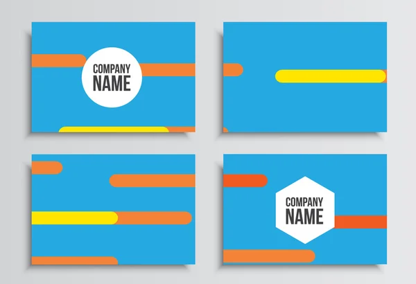 Tarjetas de visita. plantilla de identidad corporativa. Papelería comercial — Vector de stock