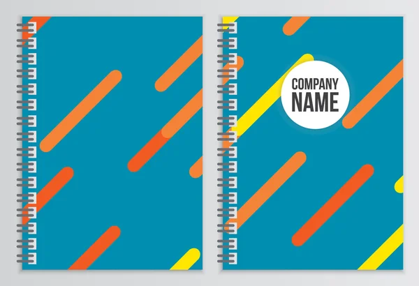 Notebook cover. Corporate identity template. Business stationery — Stock Vector