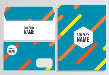 Zarf boş kapak ile. Kurumsal kimlik şablonu. İş