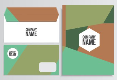 Zarf boş kapak ile. Kurumsal kimlik şablonu. İş