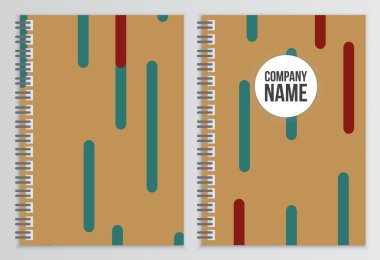 Defter kapağı. Kurumsal kimlik şablonu. İş kırtasiye