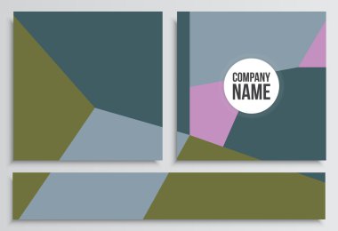 Afişlerin Web Banner ile. Kurumsal kimlik şablonu. İş 