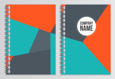 Defter kapağı. Kurumsal kimlik şablonu. İş kırtasiye