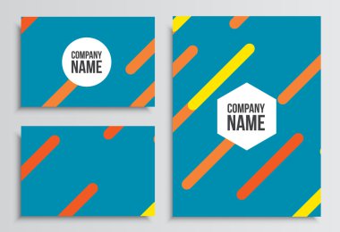 Boş kapak ile kartvizit. Kurumsal kimlik şablonu. Bu