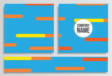 Afişlerin Web Banner ile. Kurumsal kimlik şablonu. İş 